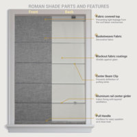 Rideaux personnalisés les plus vendus stores romains sans fil semi-opaques naturels pour fenêtre