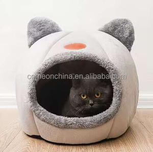 Lit douillet d'<span class=keywords><strong>hiver</strong></span> pour chats Petits chiens Dormir Lit pliable Cave Chat Maison Intérieur Petit Tapis Panier Cozy Pet Cat Sleeping Bed House - Product Image 4
