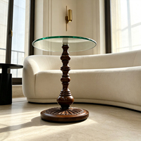Table basse de luxe moderne, nouvelle table d'appoint et de fin de rangement avec plateau en verre pour salon, balcon ou appartement