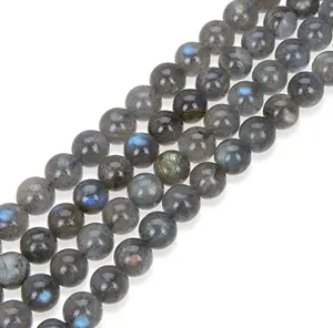 Natürliche AAA Grade Grau Mondstein Lose Perlen, Labradorit Stein Runde Perlen für Armband Machen