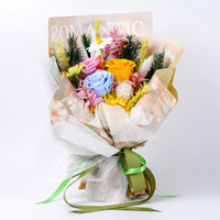Vente en gros d'usine, bouquet de roses éternelles artisanales de haute qualité, coffret cadeau pour la fête des mères, Saint-Valentin