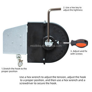 Pipa de humo para barbacoa de Metal de acero inoxidable de alta calidad con caja de resorte y Cuerda de alambre Equipo de tienda de barbacoa coreano económico - Product Image 5