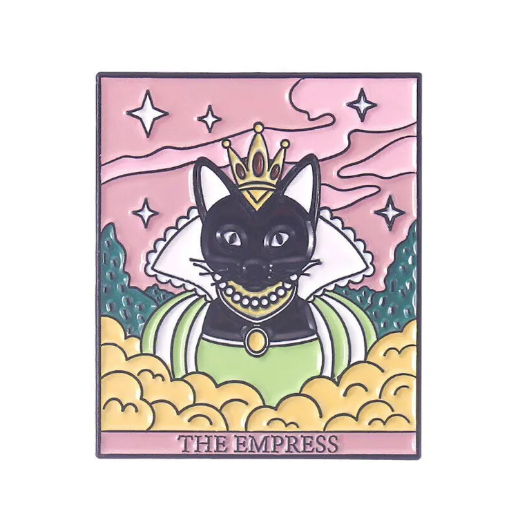 Custom metal anime animal The empress cat hard soft enamel badge lapel pin