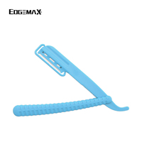 Rasoir jetable pliable avec lames en acier inoxydable pour hommes, personnalisable (marque et couleur), idéal pour les salons de coiffure et les voyages