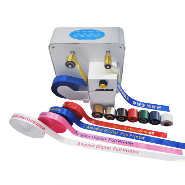 Professional Customized Logo Hot Stamping Satin Ribbon Printer Digital Gift Ribbon Printing Machine