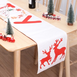 Joyeux Noël Chemin De Table <span class=keywords><strong>Plaid</strong></span> Décoration De Noël pour Cuisine À Manger Père Noël Nappe Ornements Cadeaux - Product Image 4