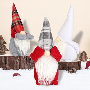 Pequeño terciopelo duende enano sin rostro Ragdoll adornos navideños decoraciones de Año Nuevo en forma de Gnomo - Product Image 1