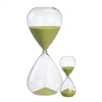 Vente flash : Sablier classique en cristal blanc, bleu, noir, avec support et journal intime, disponible en 2, 3, 5, 10, 30 et 60 minutes