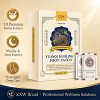 Patchs pour les pieds Vitality Poria Eight Treasure OEM ODM 30 pièces/boîte, autocollants à base de plantes et de moxa pour soulager l'humidité, prix usine