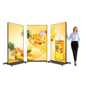 75 86 98 بوصة LCD التسويق الرقمي عرض الإعلانات الكلمة يقف يعرض لافتات رقمية ويعرض كشك