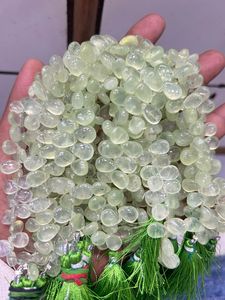 ลูกปัดหินพรีไนท์ธรรมชาติขัดเงาอย่างดีสำหรับทำเครื่องประดับ - Product Image 4