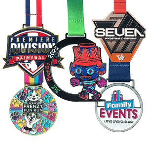 Medalla <span class=keywords><strong>de</strong></span> Metal Ecológica Chapada en Oro Grabada <span class=keywords><strong>con</strong></span> Proceso <span class=keywords><strong>de</strong></span> Personalización por Impresión UV, Medalla Conmemorativa <span class=keywords><strong>de</strong></span> Aleación <span class=keywords><strong>de</strong></span> Zinc Pintada - Product Image 1