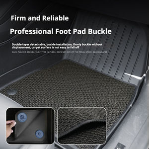 Tapis de sol de voiture en caoutchouc imperméable TPE personnalisé pour <span class=keywords><strong>Tesla</strong></span> modèle Y et modèle 3 tapis de surface à double couche - Product Image 4