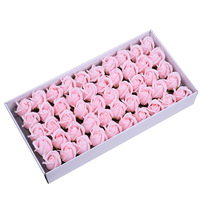 Boîte de 50 pièces de savon de bain parfumé fleur Rose boîte fleur Rose ensemble de savon pétales meilleures idées de cadeaux pour femmes adolescentes filles maman anniversaires