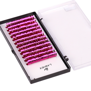 Extension de cils holographique individuel de marque privée en gros extension de cils cils extension de cils colorés brillants - Product Image 5