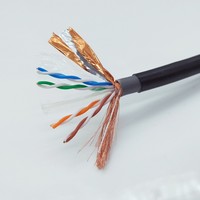 Câble réseau extérieur Cat6 personnalisé en usine, 305m, UTP, SFTP, entièrement en cuivre, étanche, CCA, pour internet et LAN