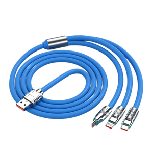 <span class=keywords><strong>B</strong></span>án Hàng Nóng 3-Trong-1 120W <span class=keywords><strong>USB</strong></span> Để C 1.2M Silicon Nhanh Chóng Sạc Cáp Dữ Liệu Tương Thích Với IOS Máy Tính Có Tính Kẽm Hợp Kim Cho Điện Thoại - Product Image 1