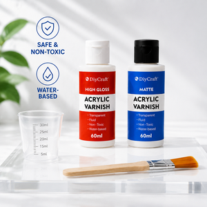 TIMESRUI Ungiftige, wasserbasierte, umweltfreundliche, UV-beständige, lufttrocknende Ton-Glasur, matt, brillant, Hochglanz-Acryl-Lack-Ton - Product Image 1