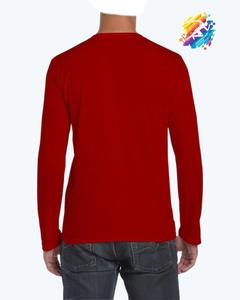 เสื้อยืดแขนยาวลายสก็อตผ้าฝ้ายแท้ 100% แบบเรียบง่ายสำหรับผู้ชายจาก Formula1 Industries - Product Image 4