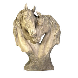 WeiVista Resina Cavalo Cabeça Escultura Casal Animal Estatueta Home Decor Fabricante Fábrica Atacado Fornecedor - Product Image 4
