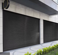 Pintu Garasi Aluminium Elektrik Model Shutter, Penjualan Terlaris dari Supplier, Pintu Garasi Eksterior Rumah dengan Kaca Ganda