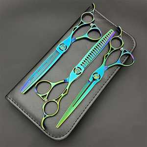 กรรไกรตัดขนสัตว์เลี้ยง JP440C ขนาด 7 นิ้ว ใบมีดสแตนเลสแบบกลวง กรรไกรกรูมมิ่งสุนัข อุปกรณ์เสริมความงาม - Product Image 5