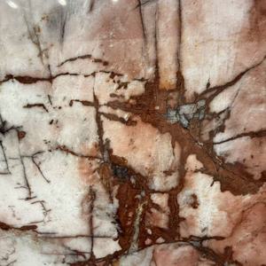 Dalle de quartzite Juliet Crystal, <span class=keywords><strong>pierre</strong></span> naturelle brésilienne, rose blush, crème, veines rouges, finition polie pour comptoir, meuble-lavabo, revêtement de sol - Product Image 6