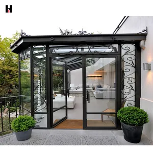 Hợp kim Nhôm Nhà hiên sunrooms tấm mái phòng mặt trời thời trang Nền Kinh Tế