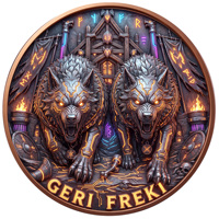Pièce de monnaie en cuivre pur 999 de 1 oz, style punk, série animale mythologie nordique, couleur paon, haute relief, édition de collection