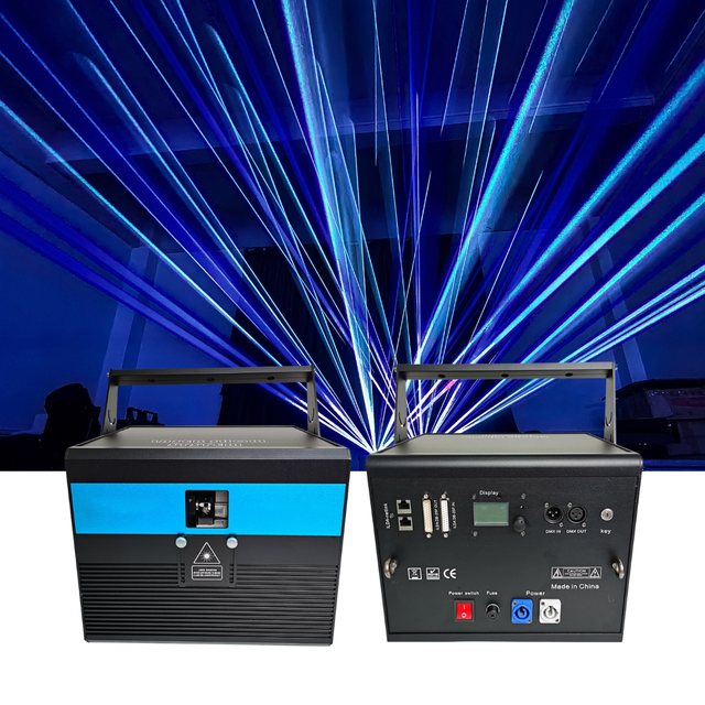 Professional 20W RGBW 3D Animation Laser Projector Light DMX512 Control IP33 Rated High CRI 95 16200 Lumens 12/21CHS Aluminum