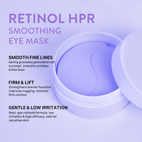Patchs Hydrogel OEM Personnalisés au Rétinol HPR pour les Yeux – Masque Anti-Rides et Soins Anti-Âge pour les Rides Fines