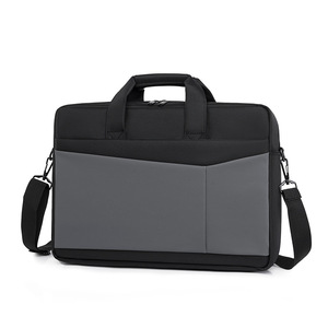 Durable Oxford Waterproof Shoulder <b>Laptop</b> Bag Messenger Briefcase Handheld Men Black Grey New Travel Use Polyester <b>Laptop</b> Bag - Product Image 4