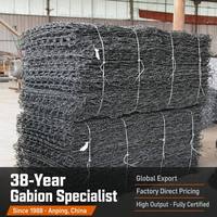 Gabion en treillis métallique galvanisé Galfan 10% Al, 4x2x0.3m, 80x100mm, 2.7mm, pour la protection côtière dans les projets péruviens