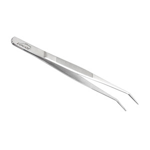 Pinzette angolate di precisione con punta fine in acciaio inossidabile per riparazioni elettroniche - Product Image 2