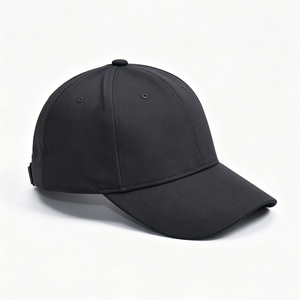 Casquette de baseball noire unisexe en coton à séchage rapide, ajustable, avec logo latéral à œillets, en toile, pour le sport, le golf et la course à pied - Product Image 3