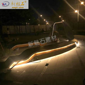 Nueva Escultura Abstracta de Jardín en Piedra Mágica, Banco de GRC UHPC, Tamaño Personalizado, Decoración para Exteriores - Product Image 2