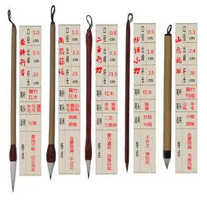 학생 초심자를 위해 적당한 완벽한 다른 길이를 가진 중국 전통적인 달필 잉크 그림 솔 세트