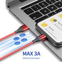 Kabel Data Magnetik 3-in-1 Super Speed 3A 11-Pin Pengisian Cepat dengan Selubung TPE Kepang, Kompatibel dengan Android Tipe-C Lainnya