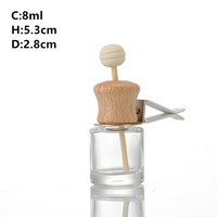 8ml Cylindrique Verre Voiture Diffuseur Bouteille Huile Essentielle Parfum Désodorisant Vide Diffuseur Bouchon À Vis Emballage Utilisation