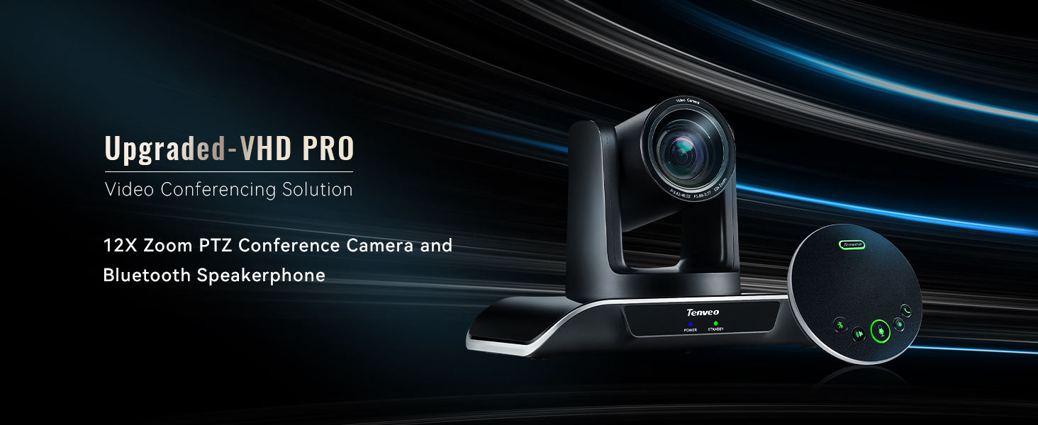 Tenveo 12x Zoom HDM1 USB PTZ Camera with Wireless Speaker