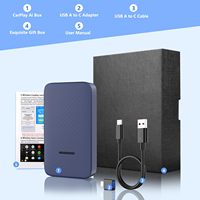 Venta caliente 2 en 1 inalámbrico 4,0 Android Auto Dongle nuevo portátil Carplay A Adaptador de sistema Android con cable Carplay opción