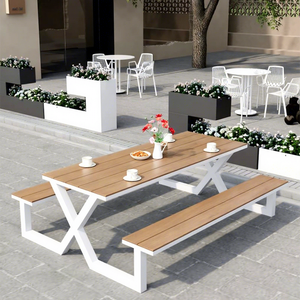 <strong>Table</strong> and Chairs With <strong>Umbrella</strong> Dining <strong>Table</strong> Sets High Quality Outdoor Wooden Beer Garden Picnic <strong>Table</strong> and - Product Image 4