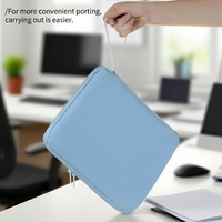 2026 Sarung Tablet Warna Solid 10.9-11 Inci, Tas Tablet Ramping dengan Resleting dan Tali Pergelangan Tangan, Kantong Ringan untuk Bekerja