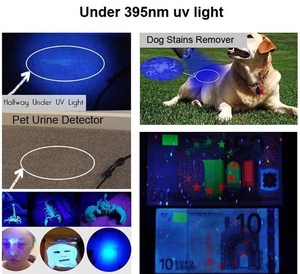 Lampes torche UV portables 395 nm, petites lampes de travail UV pour la réparation, lampes torche LED à <span class=keywords><strong>lumière</strong></span> <span class=keywords><strong>noire</strong></span> pour la détection des traces d'eau - Product Image 4