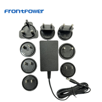 Adaptateur secteur 12V 2A DC avec prise détachable (à brancher) en matériau PC, certifié UL62368 ETL1310 EN62368/61558 CE GS SAA PSE CCC KC