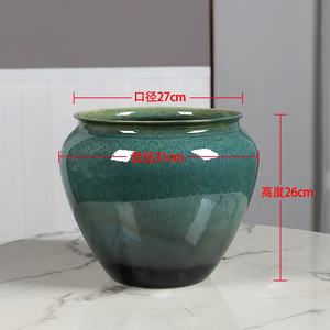 Vase à fleurs de mariage <span class=keywords><strong>en</strong></span> porcelaine verte moderne, décoration d'intérieur, poterie, table, céramique éco-responsable cuite à haute température - Product Image 2