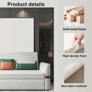 Multifunctional Adjustable <strong>Brown</strong> Folding <strong>Sofa</strong> Couch <strong>Bed</strong> Coffee Table to Dining Table with Storage Box and <strong>Sofa</strong> Cum <strong>Bed</strong> - Product Image 4