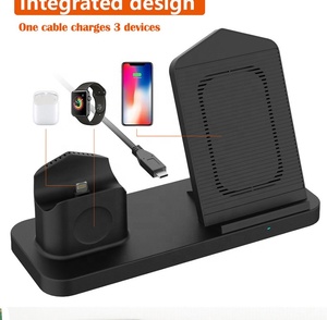 3 en 1 W 10W Qi rápido del teléfono inalámbrico cargador para iPhone Samsung <span class=keywords><strong>Apple</strong></span> <span class=keywords><strong>Watch</strong></span> Series - Product Image 2
