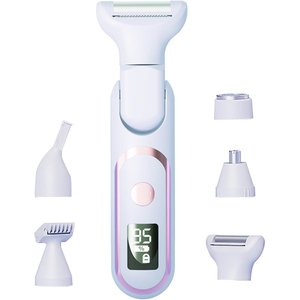 Multifunctional 5-in-1 Rechargeable <b>Electric</b> Rotating Disc Body Hair Trimmer <b>Waterproof</b> Type-C Charging Lady Shaver Painless - Product Image 1