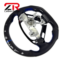 Volant de voiture en cuir perforé noir en fibre de carbone de haute qualité pour Infiniti FX35 G25 G37 Q50 Q60 Q70